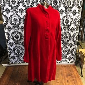 Red Wool Vintage Pea Coat